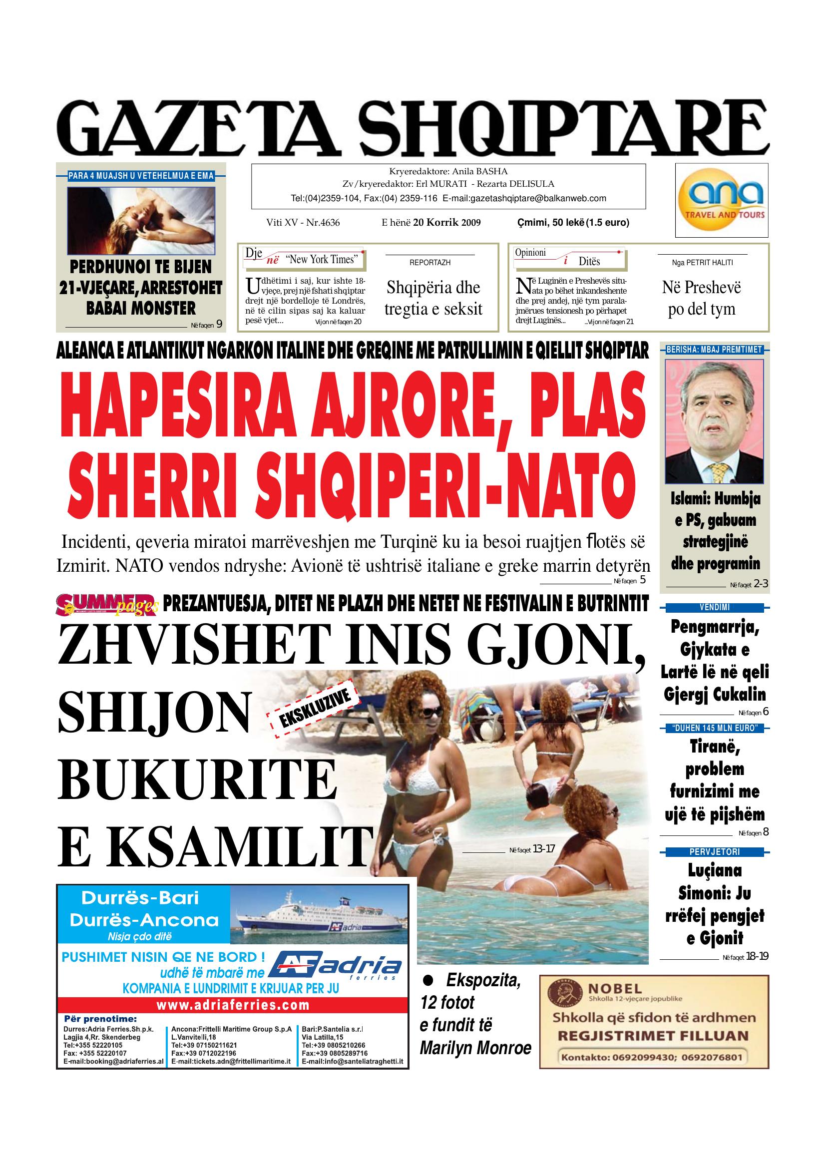 Gazeta Shqiptare 2009-07-20